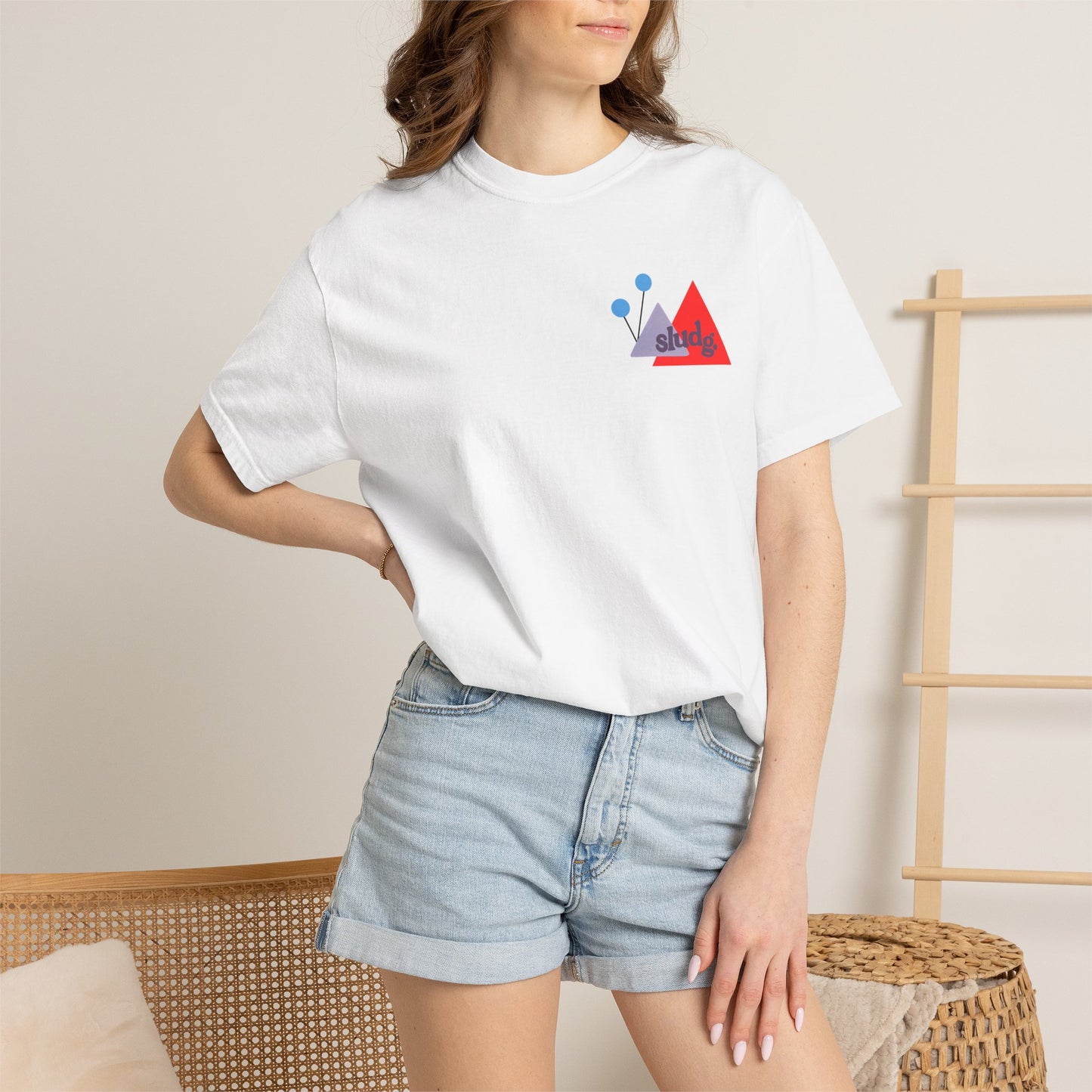 Retro Surf Triangle T-Shirt – 'stoked' Chest Logo