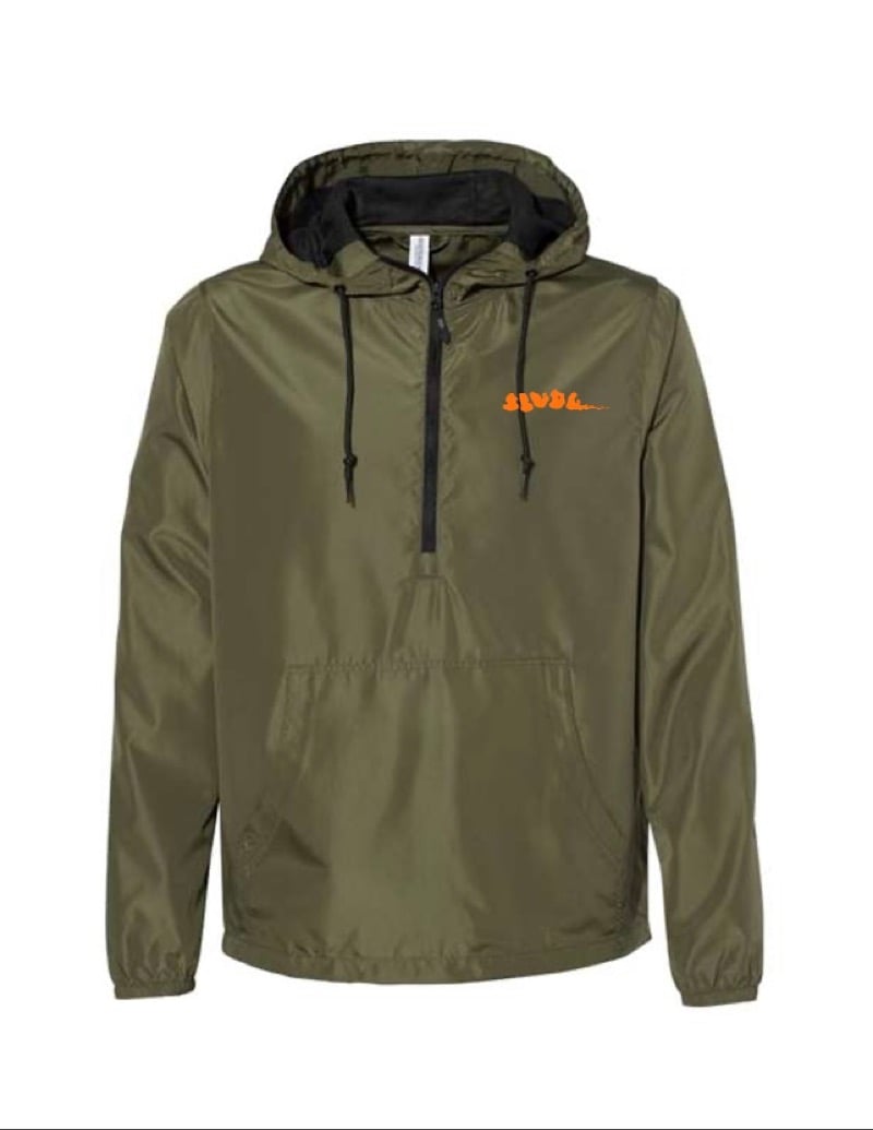 Sludg Classic Windbreaker (Army Green/Orange)