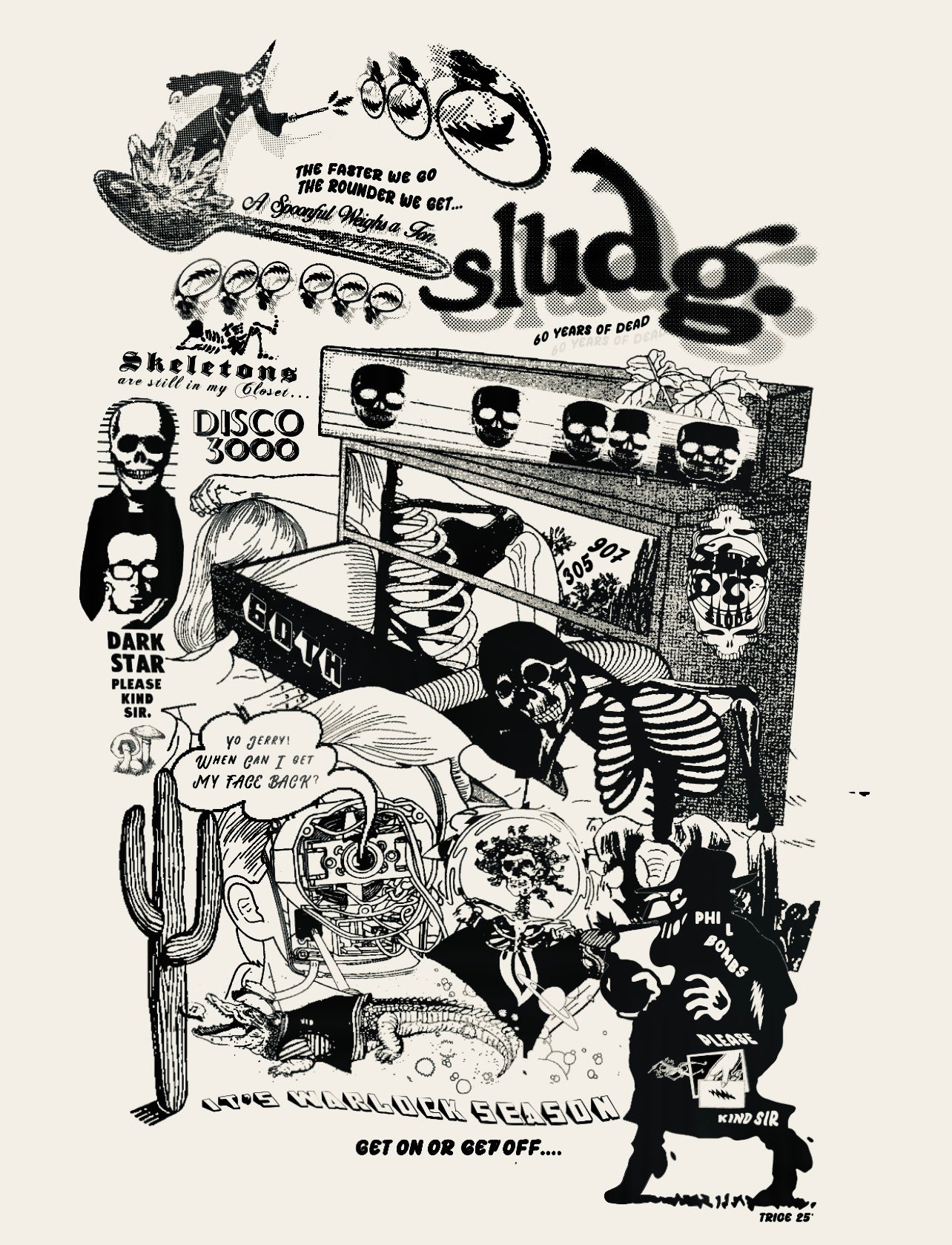 Sludg Dead Light Grey Tee